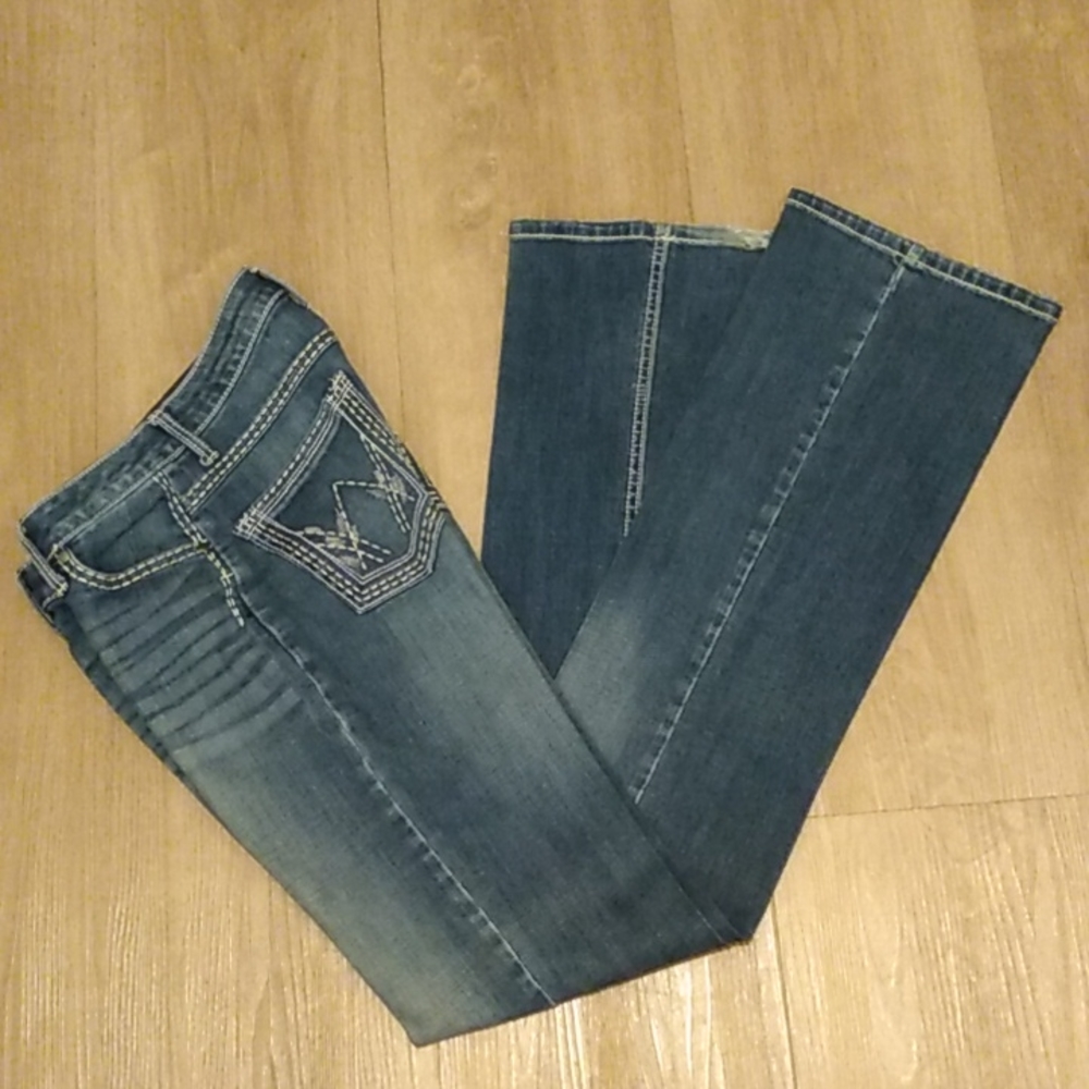 EUC Women's Wranglers "Shiloh" Ultimate Riding Jeans 👖,blue,boot cut,sz:1X36,